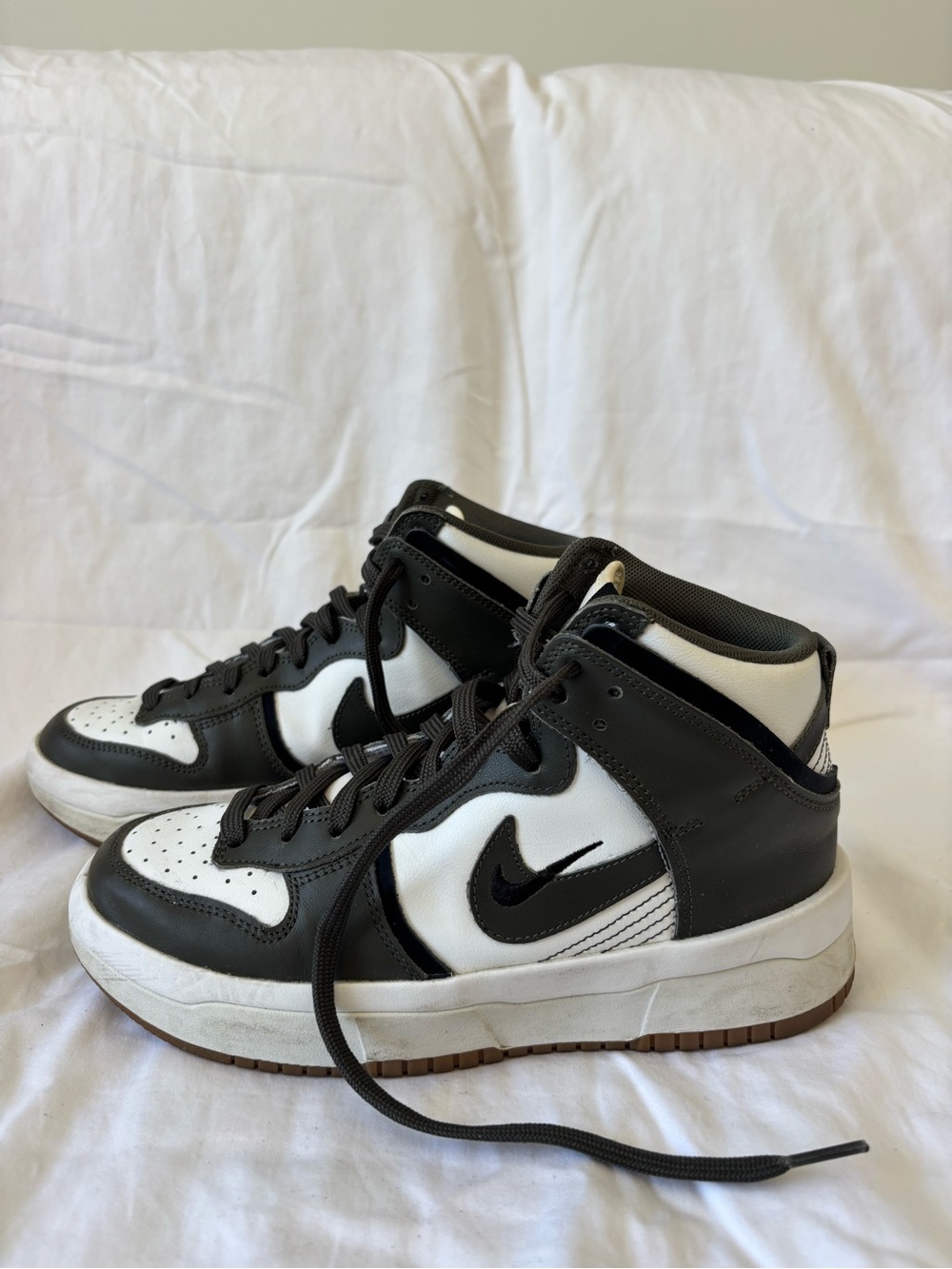 Nike Women’s Green and White High-Top Sneakers